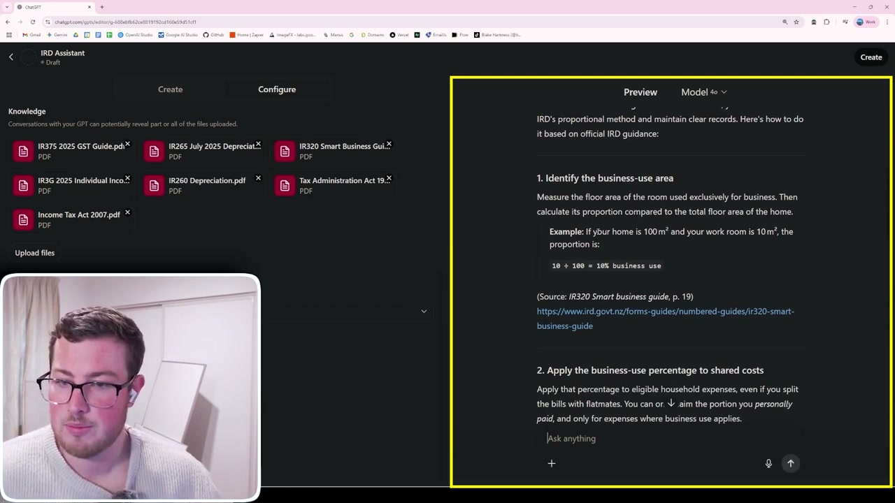 ChatGPT preview showing RRMD smart investment guide with depreciation methods