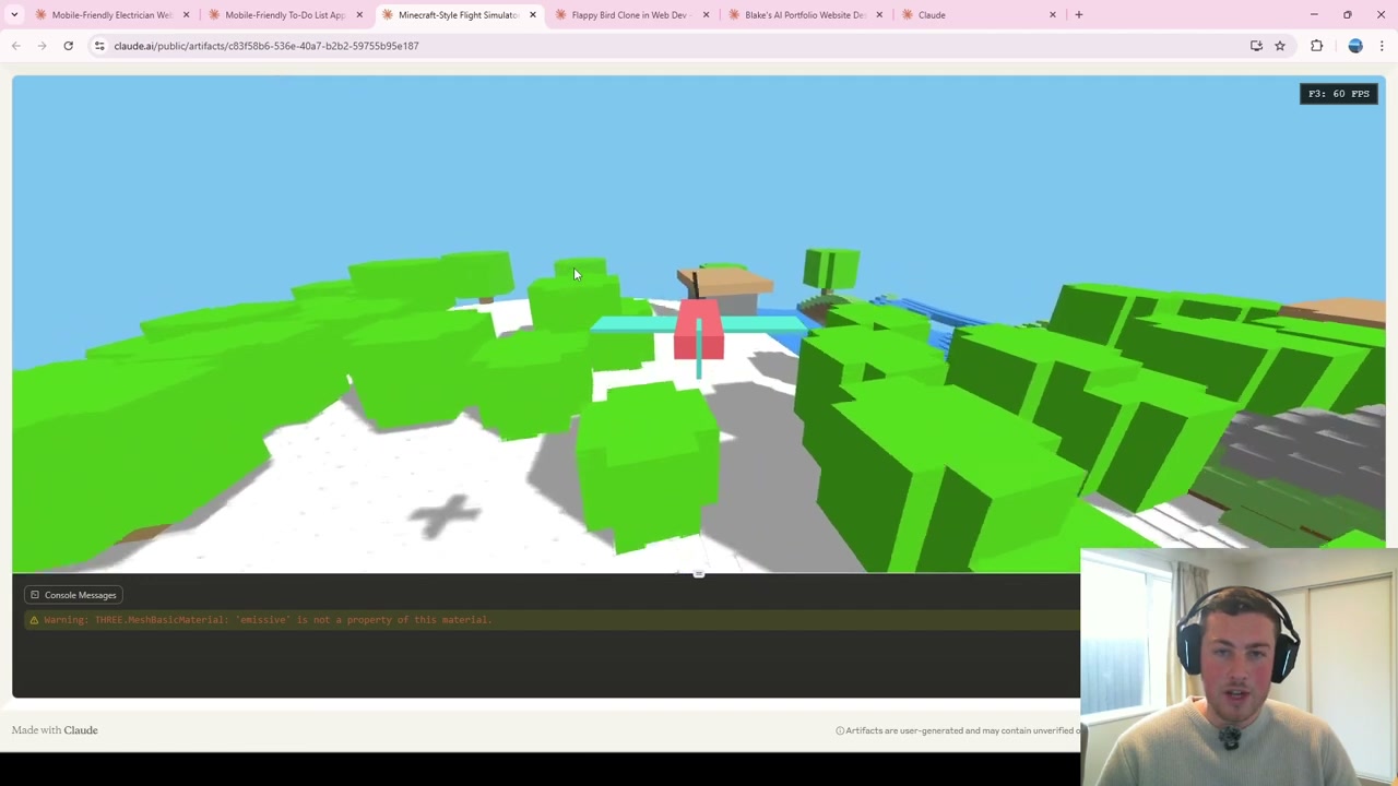 Flappy Bird game interface with green pipes and player character