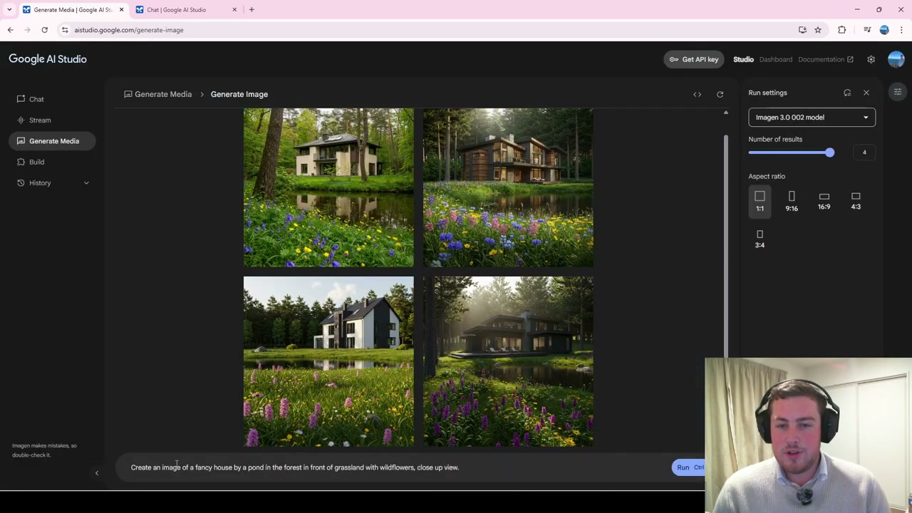 Four generated images of cottage houses with gardens and wildflowers