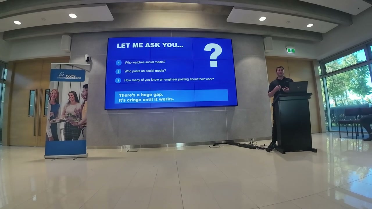 Slide showing 'Let Me Ask You' questions about social media presence