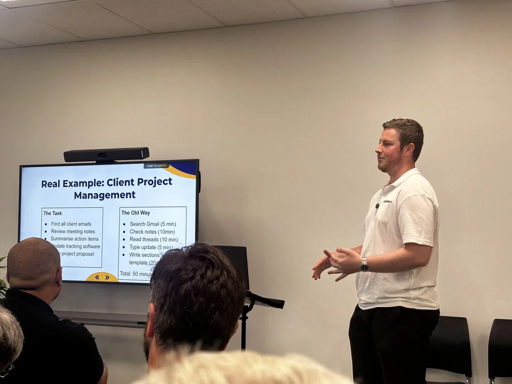 Blake running a Claude MCP event in Christchurch