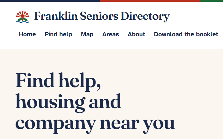 The Franklin Seniors Directory home page: find help, housing and company near you