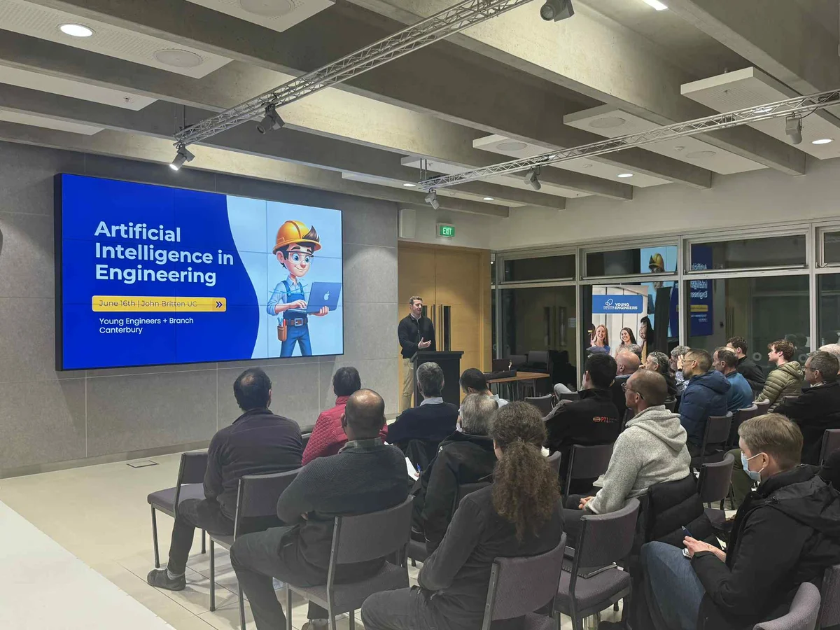 Blake Harkness speaking on practical AI